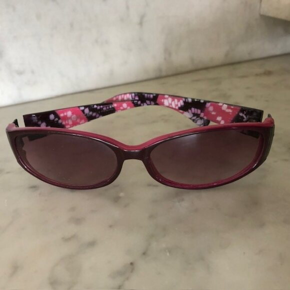 VERSACE Cat Eye Temple Medusa RX Sunglasses Italy Pink White Brown 9617-3 - Picture 1 of 17